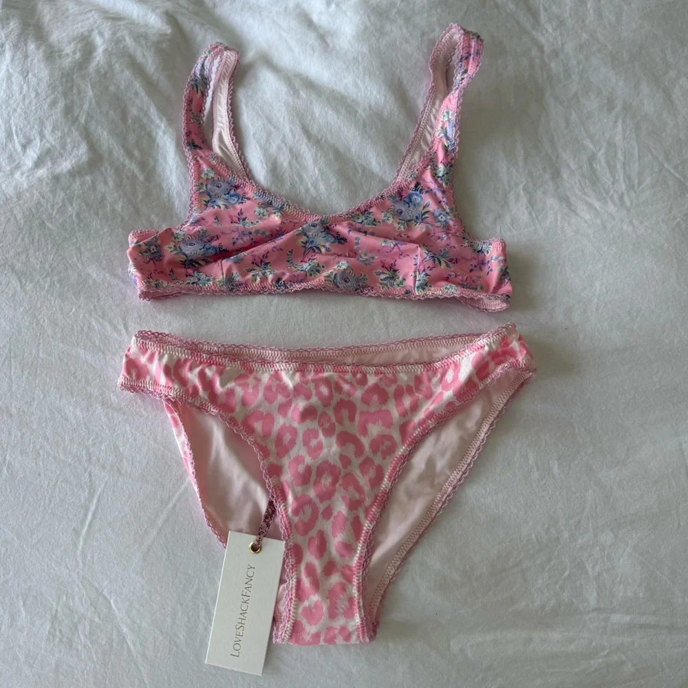 LoveShackFancy Reef Pink Bellan Bikini Set - Picture 5 of 7